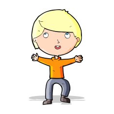 cartoon happy boy N94