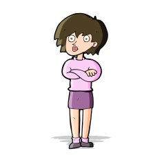 cartoon woman wit crossed arms N5