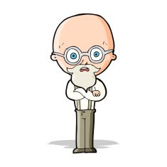 cartoon annoyed old man N25