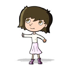 cartoon happy girl N47