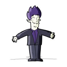 cartoon happy vampire N15