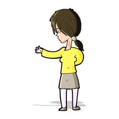 cartoon woman gesturing N10