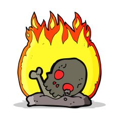 cartoon burning old bones N3