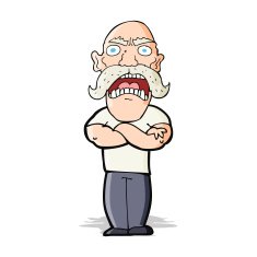 cartoon angry man N48