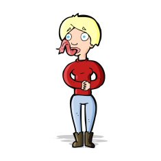 cartoon woman with snake tongue N7