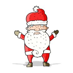 cartoon grumpy santa N4