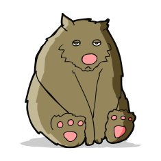 cartoon sad bear