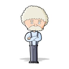 cartoon old man N17