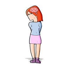 cartoon brainy woman N4