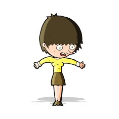 cartoon woman panicking N5