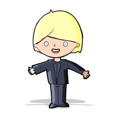 cartoon happy man N185