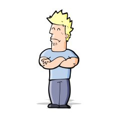 cartoon sulking man N4