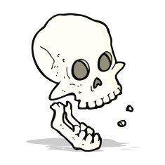 cartoon laughing skull N6