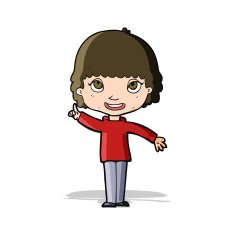 cartoon woman with idea N105