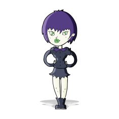 cartoon pretty vampire girl N12