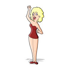 cartoon dancing woman N27