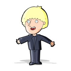 cartoon happy man N187