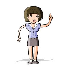 cartoon woman with idea N107