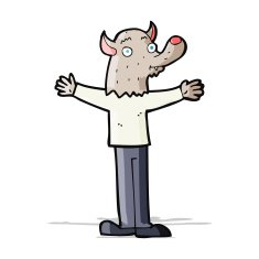 cartoon friendly werewolf N6