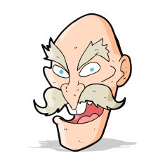 cartoon evil old man face N5