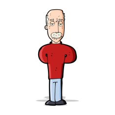 cartoon annoyed balding man N5