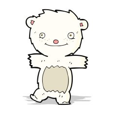 Cartoon Polar Bear Cub N21
