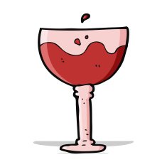 cartoon glass of red wine N6