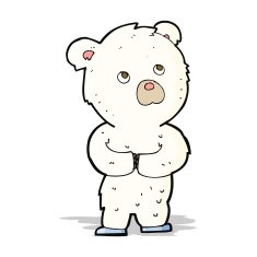 Cartoon Polar Bear Cub N22