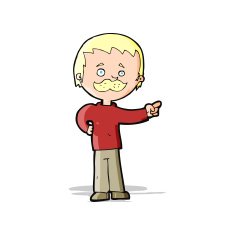 cartoon man with mustache pointing N11