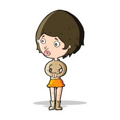 cartoon concerned woman N5
