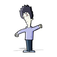 cartoon vampire man N42