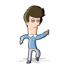 cartoon man accusing N9