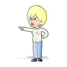 cartoon woman accusing N16