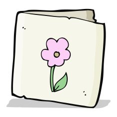 cartoon flower greeting card N4