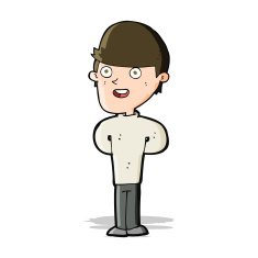 cartoon happy man N193