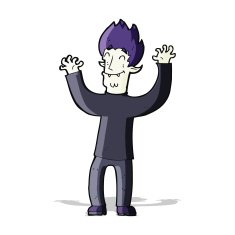 cartoon happy vampire man N13