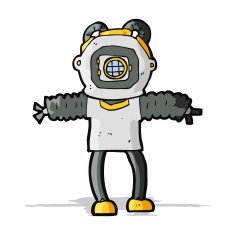 cartoon deep sea diver N12