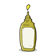 Cartoon Mustard Bottle N10