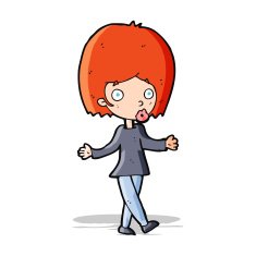 cartoon confused woman N60