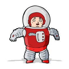 cartoon space man N25