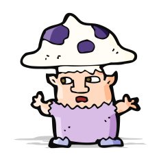cartoon little mushroom man N5