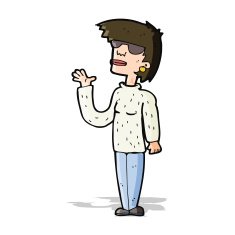 cartoon woman wearing spectacles N19