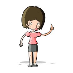 cartoon woman with idea N110