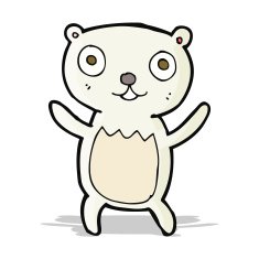 Cartoon Polar Bear Cub N23