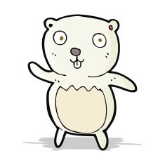 Cartoon Polar Bear Cub N24