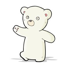 Cartoon Polar Bear Cub N25