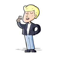 cartoon cool guy snapping fingers N4