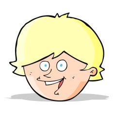 cartoon happy boy face N20