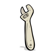cartoon adjustable spanner N12