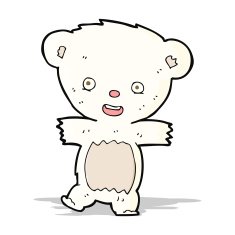 cartoon teddy polar bear cub N3